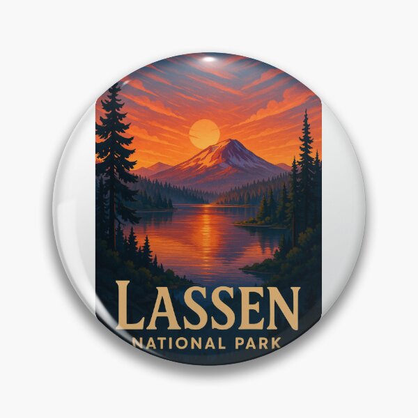 Item preview, Lassen National Park Mountain Sunset Over Alpine Lake designed and sold by Aryabek.