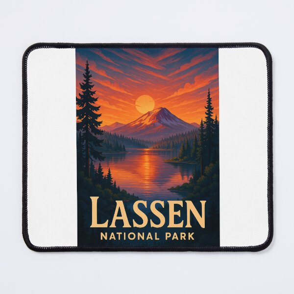 Item preview, Lassen National Park Mountain Sunset Over Alpine Lake designed and sold by Aryabek.