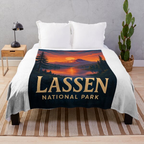 Item preview, Lassen National Park Mountain Sunset Over Alpine Lake designed and sold by Aryabek.