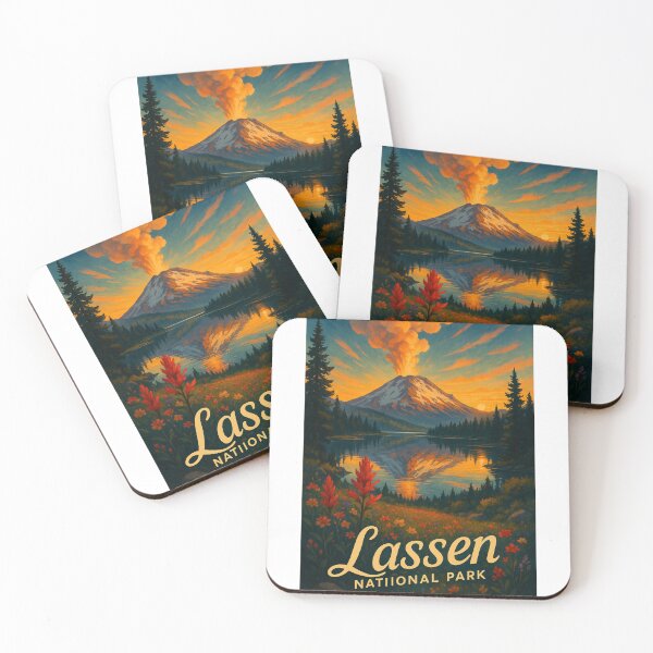 Item preview, Eruption at Lassen National Park with Wildflowers in Foreground designed and sold by Aryabek.