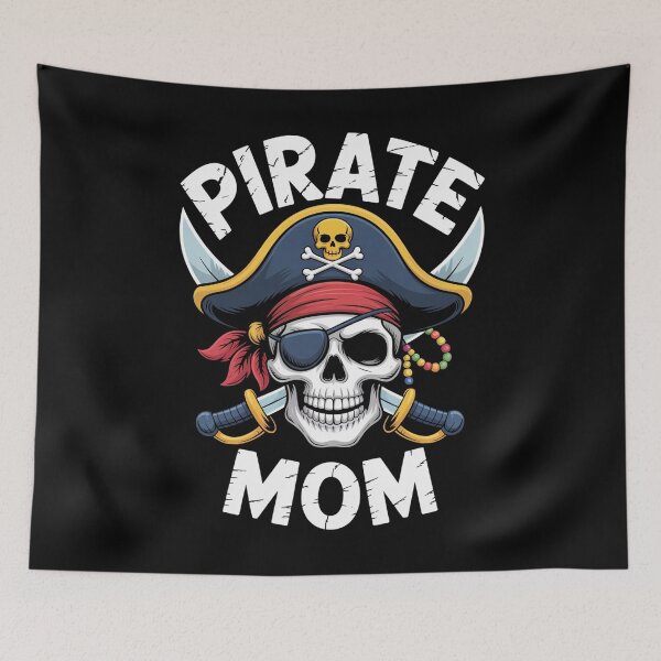Item preview, Family Skull Pirate Mom designed and sold by TorjeARTStore.