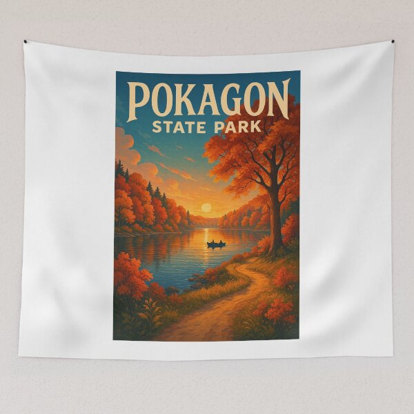 Item preview, Sunset Canoe Ride in Pokagon State Park, Indiana designed and sold by Aryabek.
