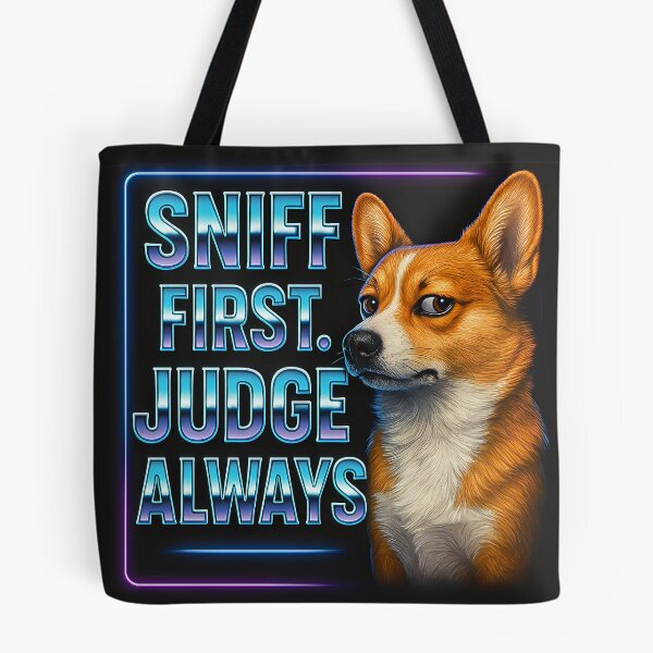Item preview, Sniff First Judge Always Neon Dog Portrait designed and sold by Savannarojas.