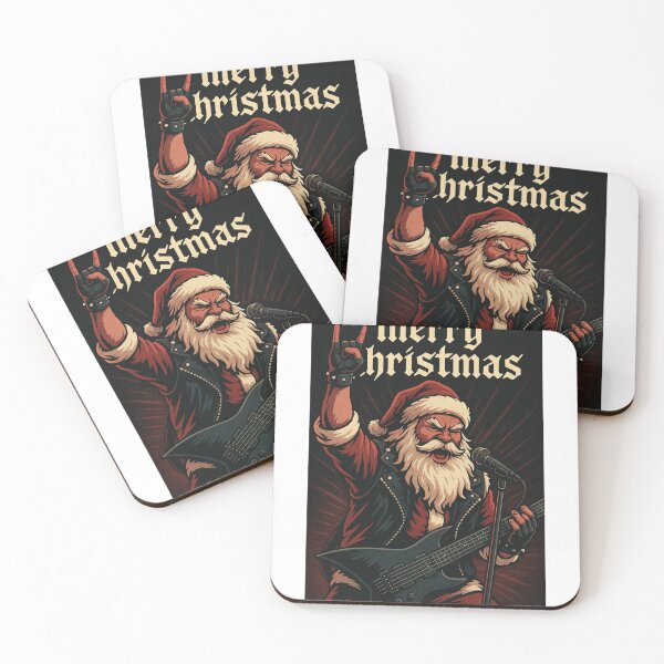 Item preview, Heavy Metal Santa Playing Guitar for Christmas designed and sold by Aryabek.