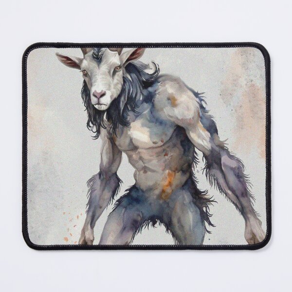 Item preview, Summoned goat demon creepy satanic monster art designed and sold by Vintage Designs +.