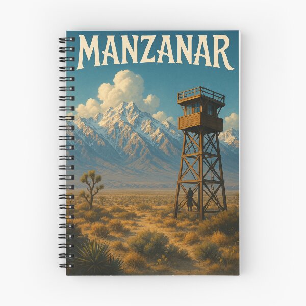 Item preview, Manzanar Historic Site Watchtower and Sierra Nevada Peaks designed and sold by Aryabek.