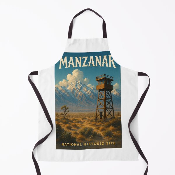 Item preview, Manzanar Historic Site Watchtower and Sierra Nevada Peaks designed and sold by Aryabek.