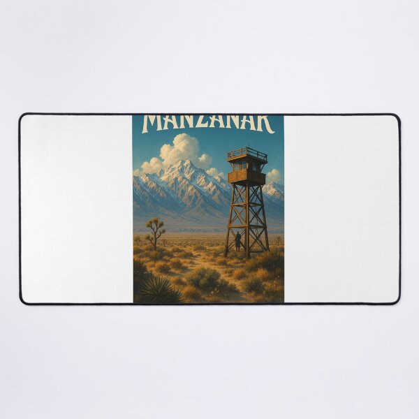 Item preview, Manzanar Historic Site Watchtower and Sierra Nevada Peaks designed and sold by Aryabek.