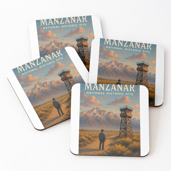 Item preview, Manzanar Historic Site Path to Guard Tower and Mountains designed and sold by Aryabek.