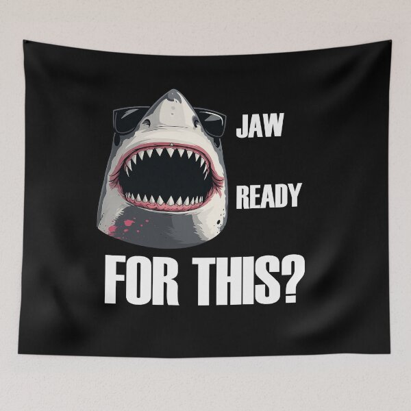 Item preview, Edgy Shark T-Shirt – Jaw Ready For This? designed and sold by LarryMBrown.