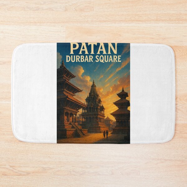 Item preview, Patan Durbar Square Temples at Sunset in Lalitpur, Nepal designed and sold by Aryabek.