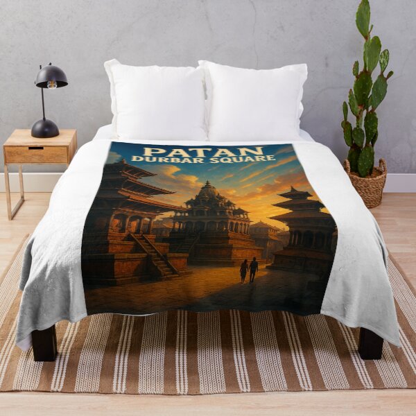 Item preview, Patan Durbar Square Temples at Sunset in Lalitpur, Nepal designed and sold by Aryabek.
