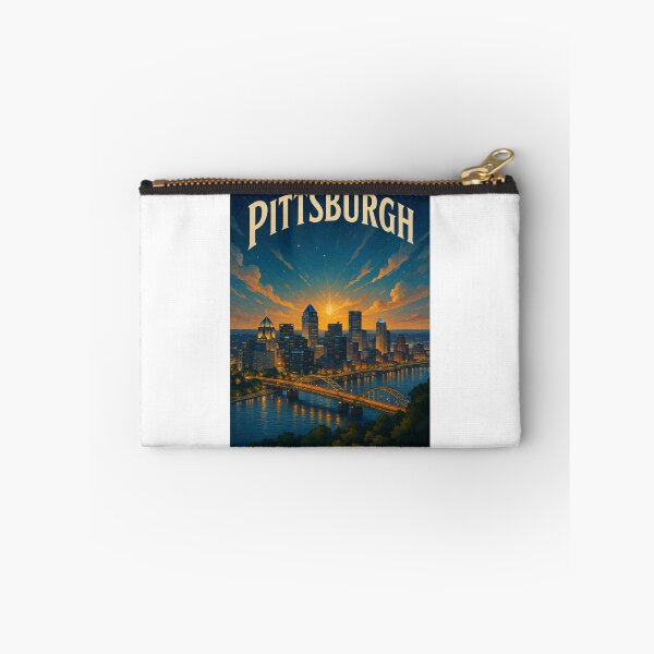 Item preview, Pittsburgh Skyline and Bridge Lights at Twilight designed and sold by Aryabek.