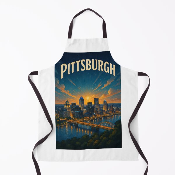 Item preview, Pittsburgh Skyline and Bridge Lights at Twilight designed and sold by Aryabek.