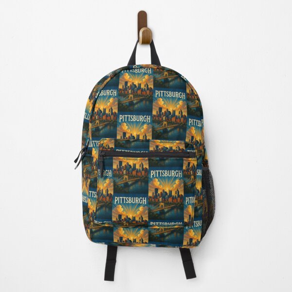 Item preview, Sunrise over Pittsburgh Skyline and Bridge in Pennsylvania designed and sold by Aryabek.