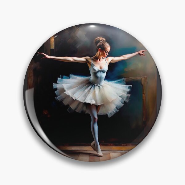 Item preview, Ethereal Ballerina in Blue En Pointe Art Print designed and sold by LanaGustavsson.