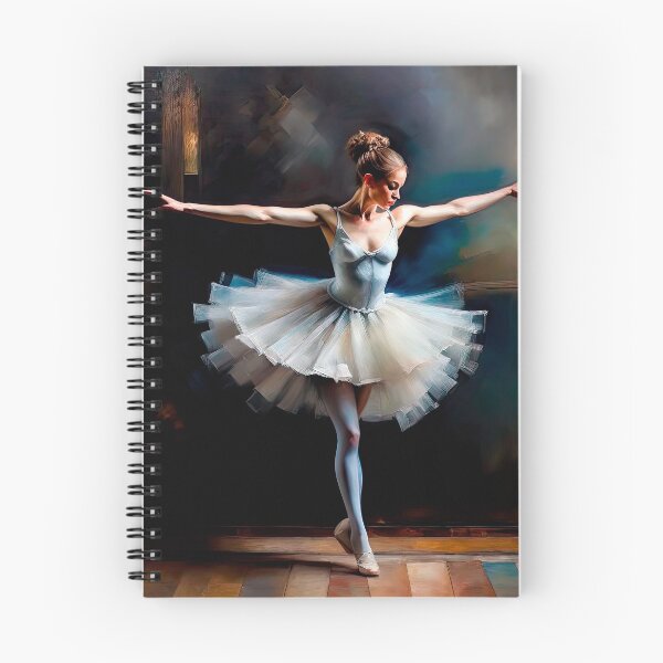 Item preview, Ethereal Ballerina in Blue En Pointe Art Print designed and sold by LanaGustavsson.