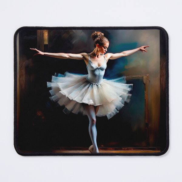 Item preview, Ethereal Ballerina in Blue En Pointe Art Print designed and sold by LanaGustavsson.