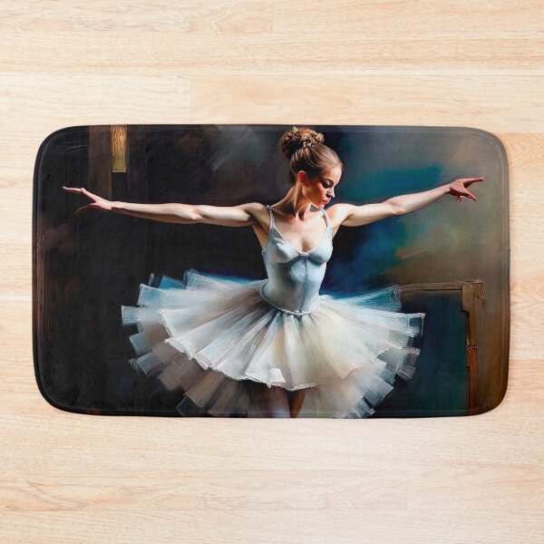 Item preview, Ethereal Ballerina in Blue En Pointe Art Print designed and sold by LanaGustavsson.