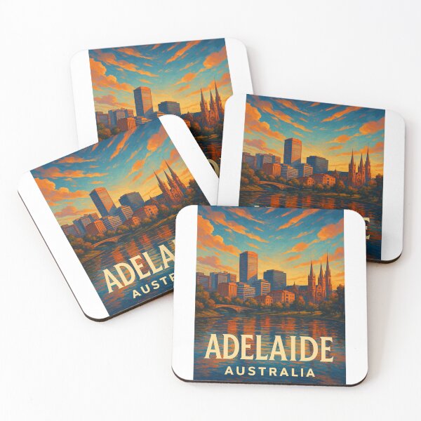 Item preview, Adelaide Skyline and St Peter’s Cathedral at Sunset designed and sold by Aryabek.