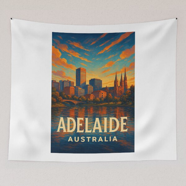 Item preview, Adelaide Skyline and St Peter’s Cathedral at Sunset designed and sold by Aryabek.