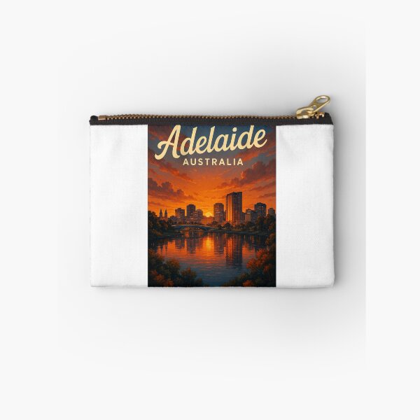 Item preview, Sunset Reflections over Adelaide Skyline and Torrens River designed and sold by Aryabek.