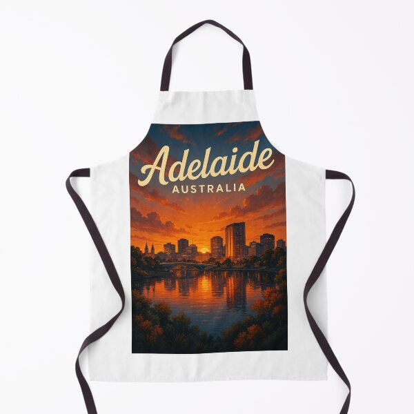 Item preview, Sunset Reflections over Adelaide Skyline and Torrens River designed and sold by Aryabek.