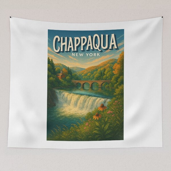Item preview, Waterfall and Stone Bridge in Chappaqua, New York designed and sold by Aryabek.