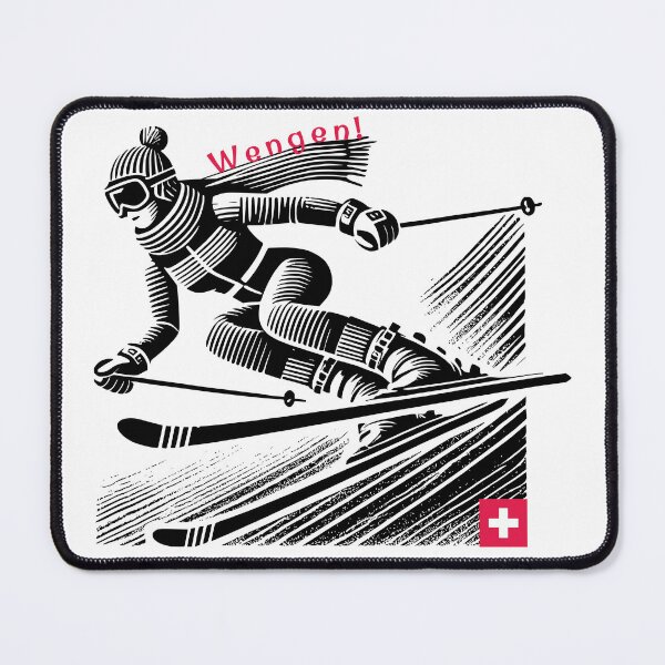 Item preview, Wengen Skiing - Retro Swiss Alps Winter Sports designed and sold by LoveFromWengen.