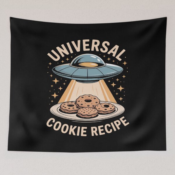 Aperçu de l'œuvre Recette de biscuits extraterrestres OVNI rigolote universelle de l'espace créée et vendue par JonBarnes22.