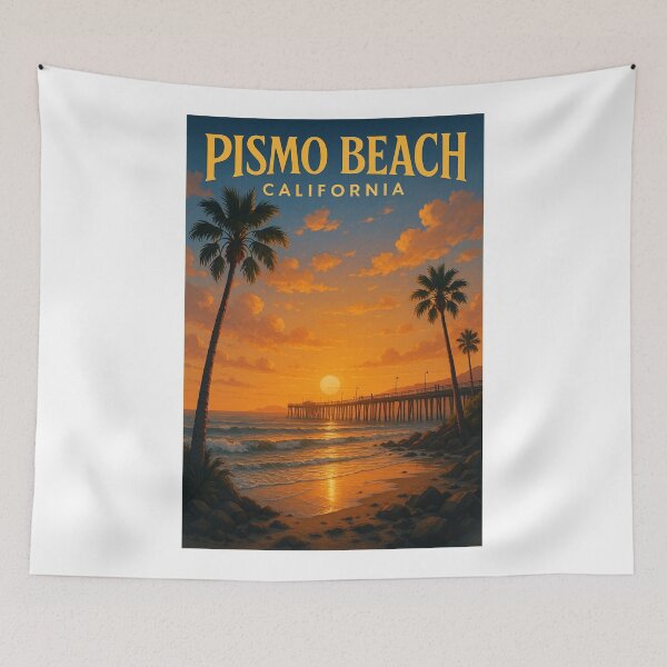 Item preview, Sunset at Pismo Beach Pier on the California Coast designed and sold by Aryabek.