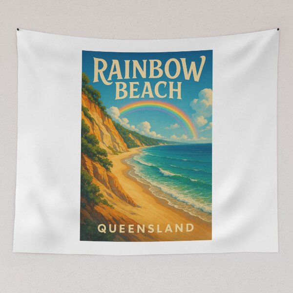 Item preview, Rainbow Beach Cliffs and Shoreline in Queensland, Australia designed and sold by Aryabek.