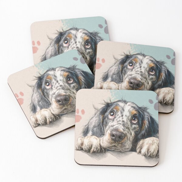 Item preview, English Setter Peeking over Wall 01 designed and sold by Elisabeth Lucas.