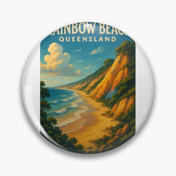 Item preview, Coloured Cliffs of Rainbow Beach, Queensland Coastline designed and sold by Places On Earth.
