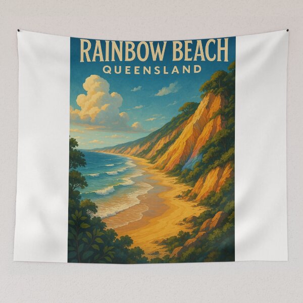 Item preview, Coloured Cliffs of Rainbow Beach, Queensland Coastline designed and sold by Places On Earth.