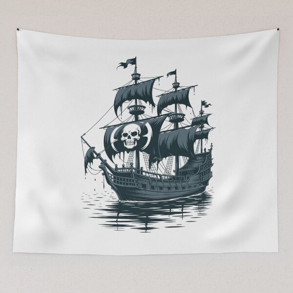 Item preview, Ghost Ship With Skull Argh Pirate designed and sold by TorjeARTStore.