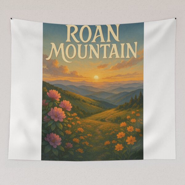 Item preview, Flowering Trail at Sunset on Roan Mountain, Appalachian Highlands designed and sold by Places On Earth.