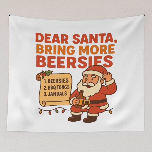 Item preview, Dear Santa bring more Beersies- New Zealand Christmas designed and sold by Globalcitytees.