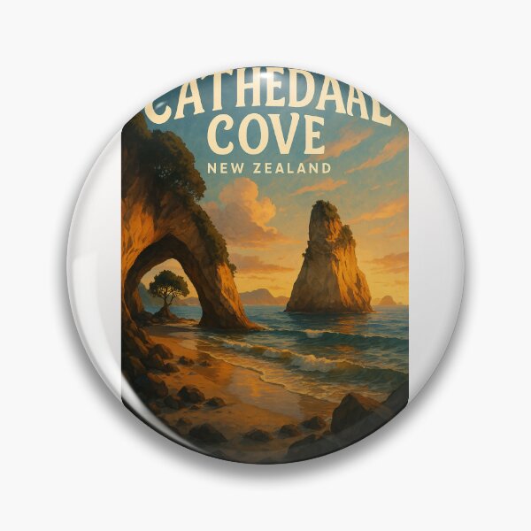 Item preview, Sunset Through Cathedral Cove Arch, Coromandel, New Zealand designed and sold by Places On Earth.