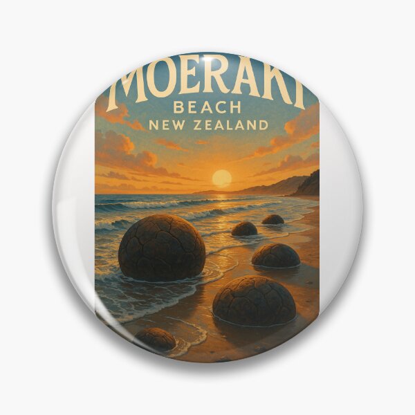 Item preview, Sunset over Moeraki Boulders, Otago Coast, New Zealand designed and sold by Places On Earth.