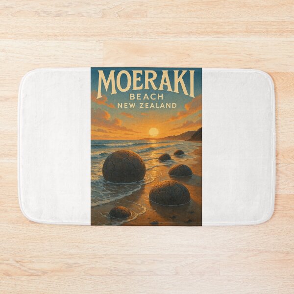 Item preview, Sunset over Moeraki Boulders, Otago Coast, New Zealand designed and sold by Places On Earth.