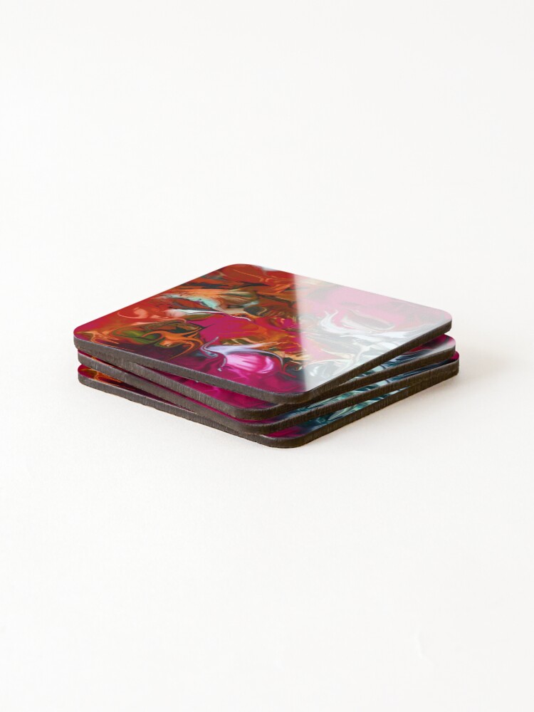 Thumbnail 4 of 5, Coasters (Set of 4), Digital Abstract 8 R2 designed and sold by studioabstract.