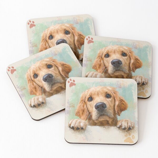 Item preview, Golden Retriever Peeking over Wall 01 designed and sold by Elisabeth Lucas.
