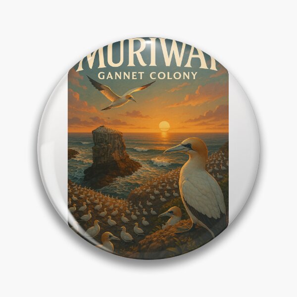 Item preview, Gannets and Sea Stacks at Sunset, Muriwai Beach, NZ designed and sold by Places On Earth.