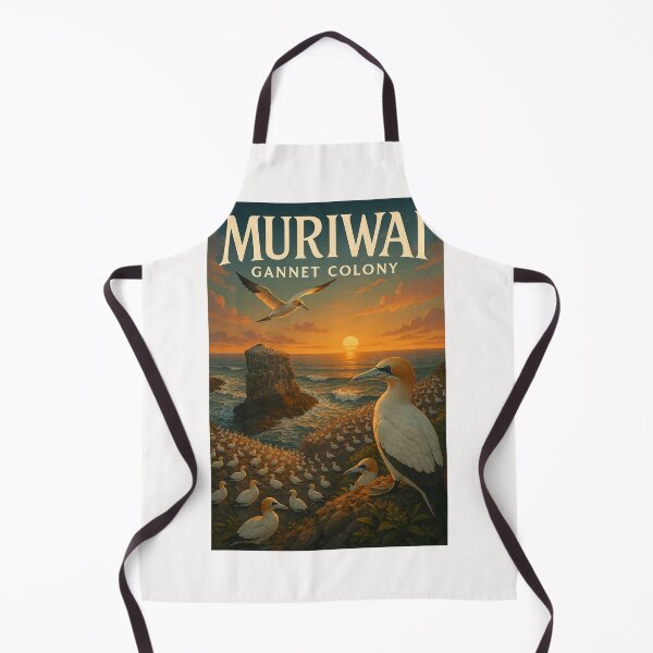 Item preview, Gannets and Sea Stacks at Sunset, Muriwai Beach, NZ designed and sold by Places On Earth.