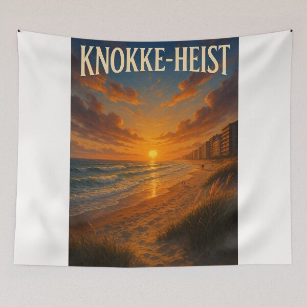Item preview, Sunset along the Beachfront of Knokke-Heist, Belgium designed and sold by Places On Earth.