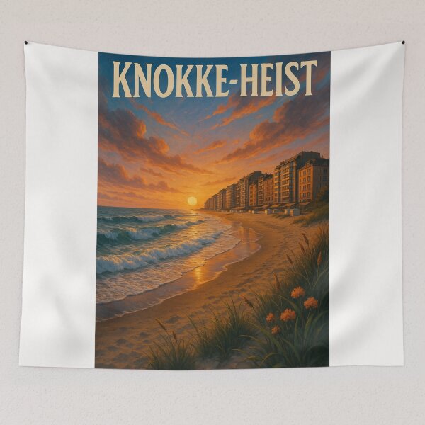 Item preview, Knokke-Heist Promenade and Sunset, Flemish Coast Belgium designed and sold by Places On Earth.