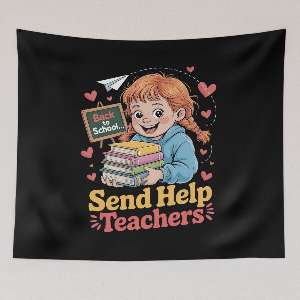 Item preview, Funny Back to School Send Help Teachers designed and sold by tabdejinti.