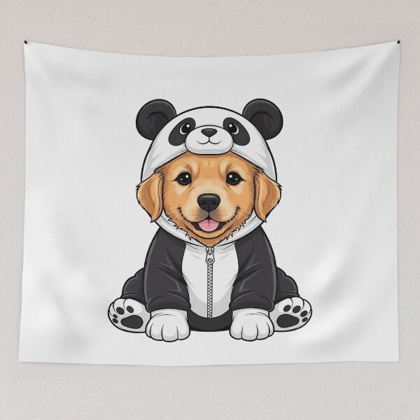 Item preview, Puppy Panda Costume Dog Golden Retriever designed and sold by k3rstman1.