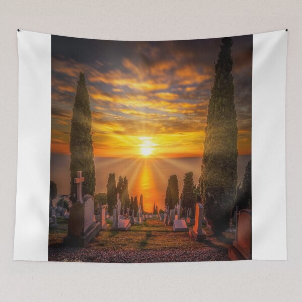 Item preview, Golden Sunset Columbia Sportswear bOver Tranquil Cemetery designed and sold by Giuliaclimb.